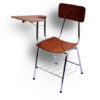 Silla universitaria - formalita roble - estructura gris mercurio